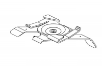 SKB 11T-1, Snap-on clamp for T-bar grey